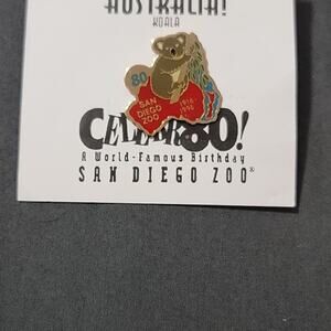 Vtg 1996 San Diego Zoo 80th Anniversary Koala Bear Lapel Pin